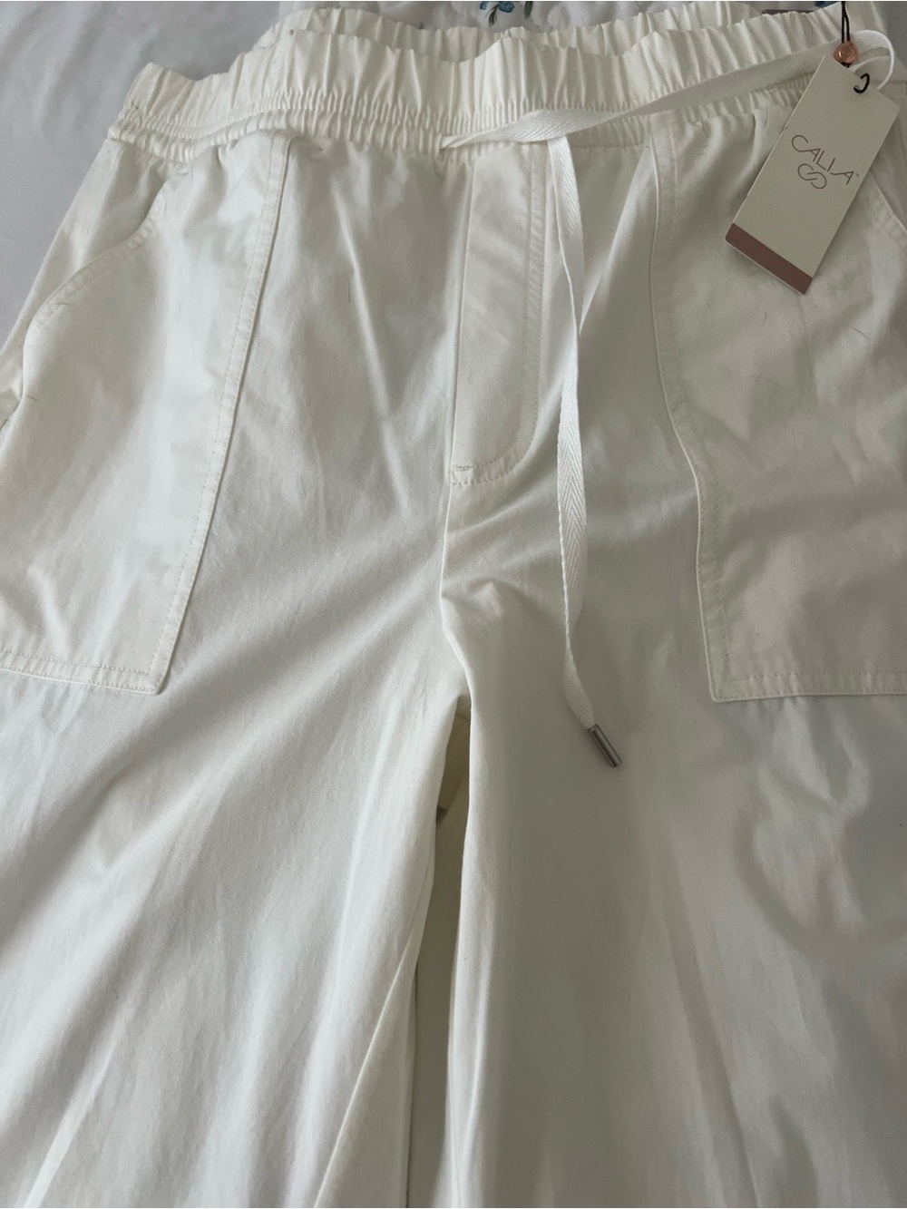 Calla Ivory Drawstring Jogger Pants